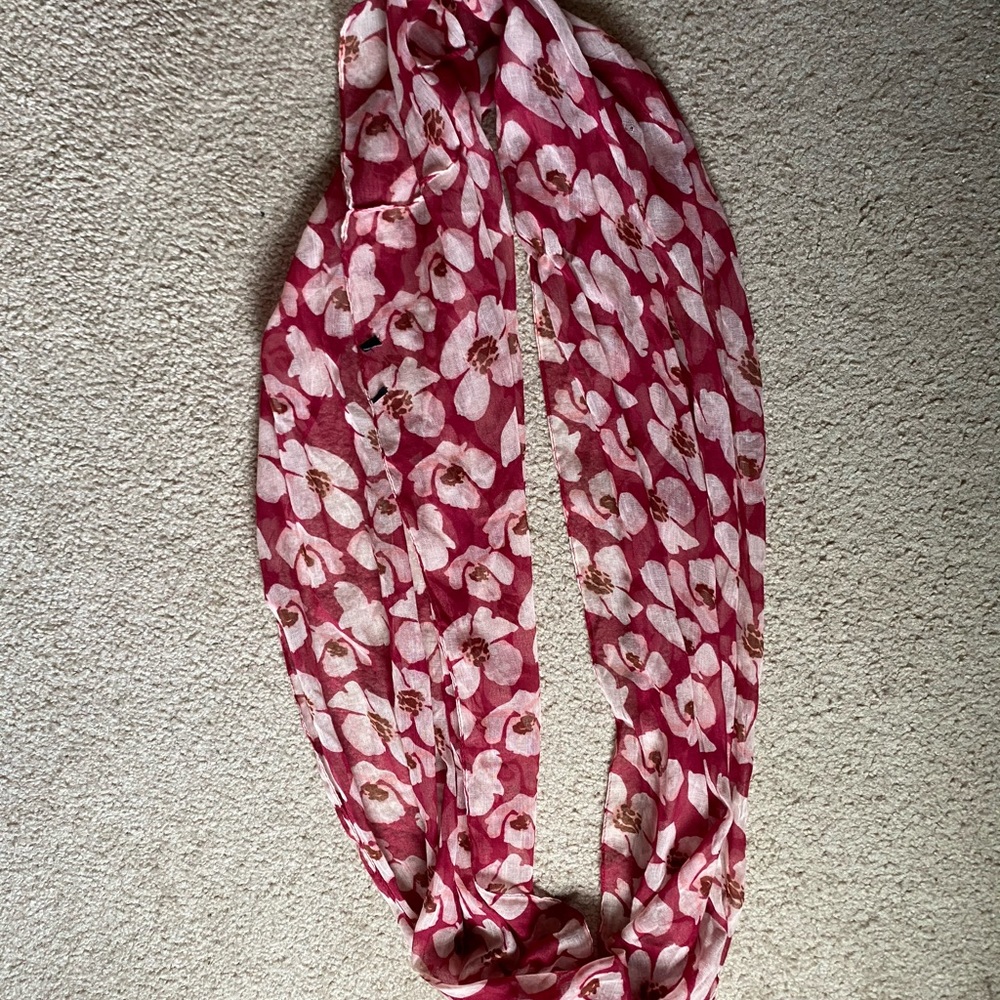 Pink Floral American Eagle Infinity Scarf